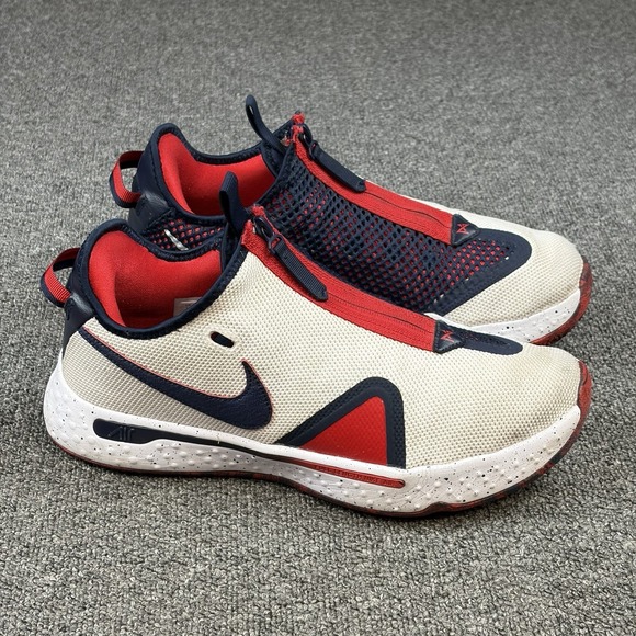 Nike PG 4 USA Basketball Shoes CD5079-101 White Obsidian Red Mens Size 11 main image 9